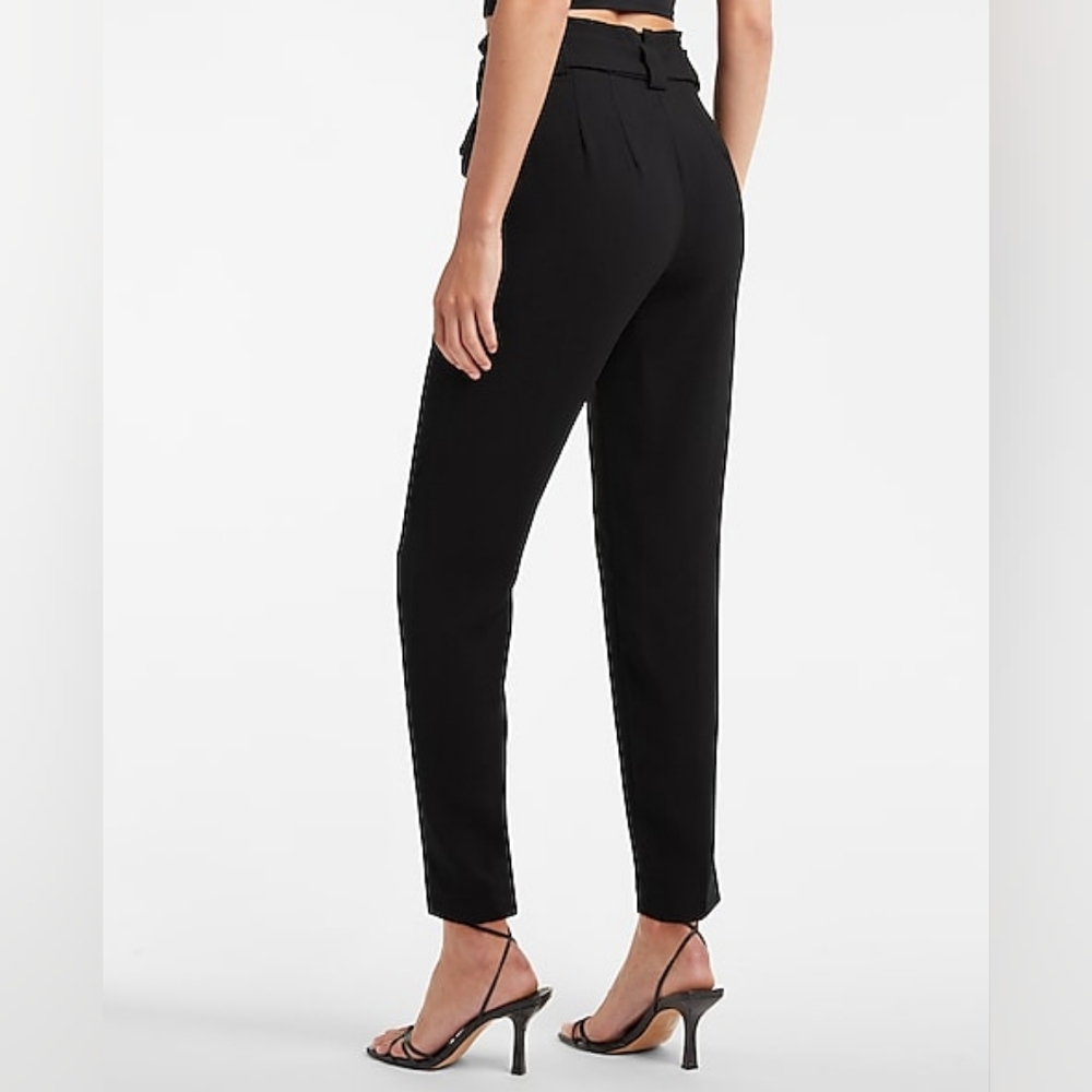 Express 4s 4 Short Ankle Editor Slim Skinny Ankle Dress Black Women's Pants Sexy